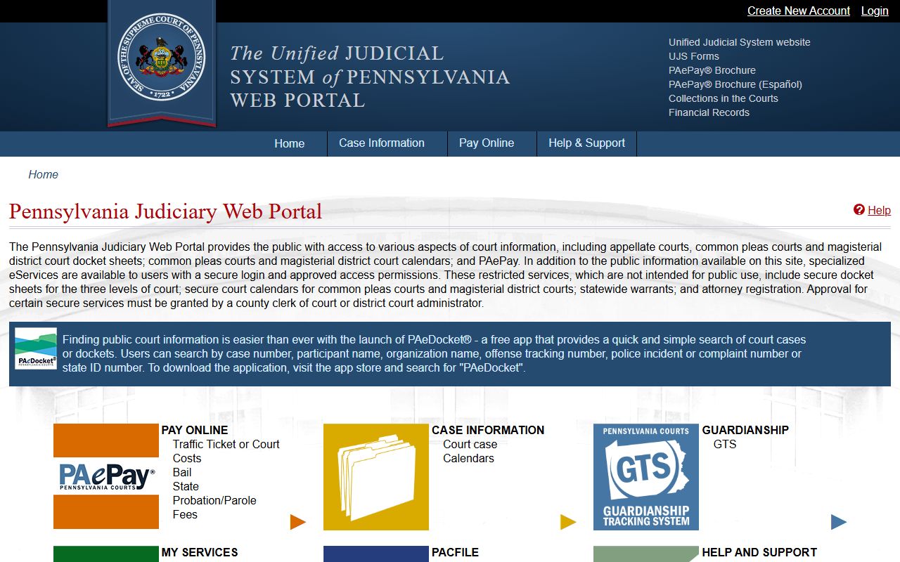 Lawrence County arrest records and court charges Pennsylvania UJS portal
