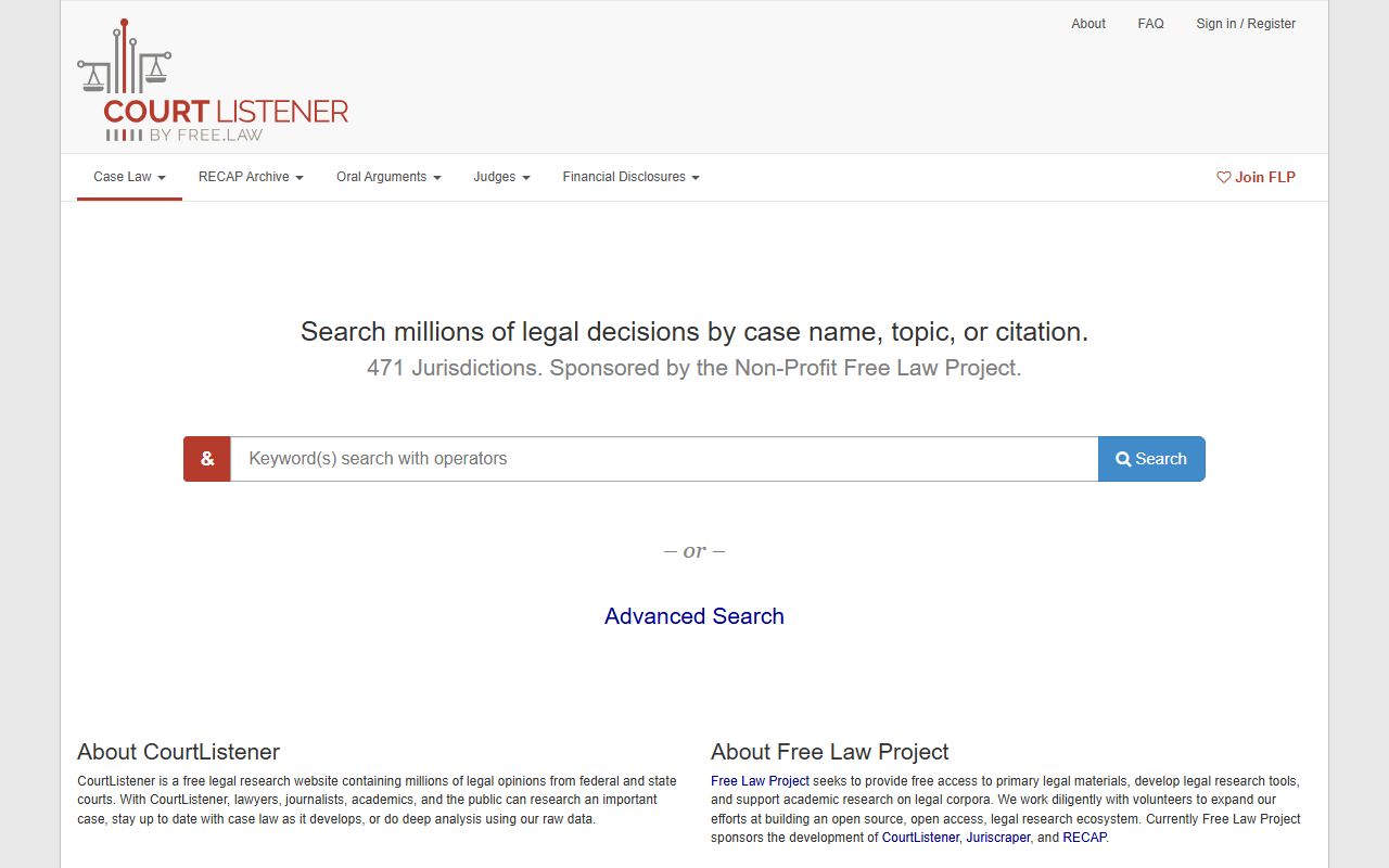 Lawrence County Court of Common Pleas records and CourtListener federal research distinction