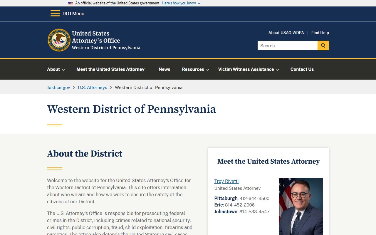Lawrence County Court of Common Pleas records compared with federal prosecution records